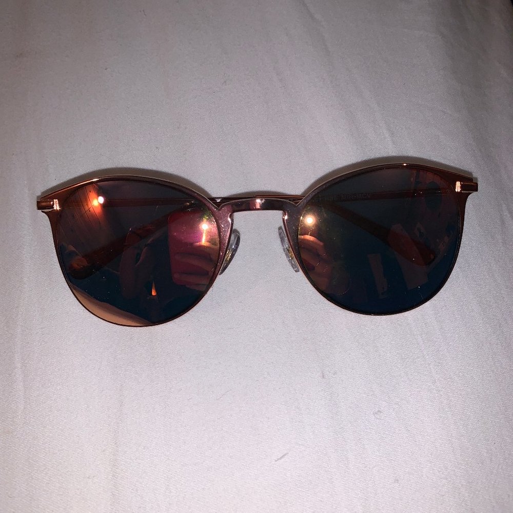 rose gold reflective unglasses